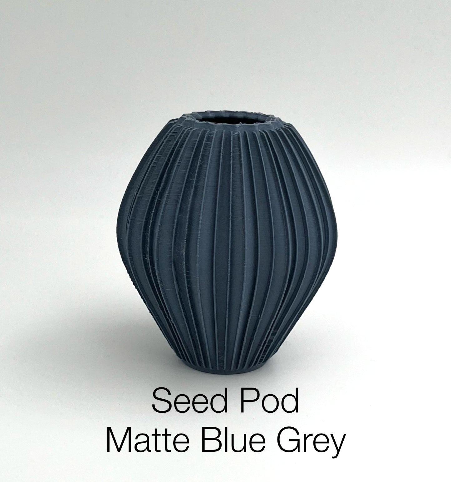 Seed Pod Matte Blue Grey