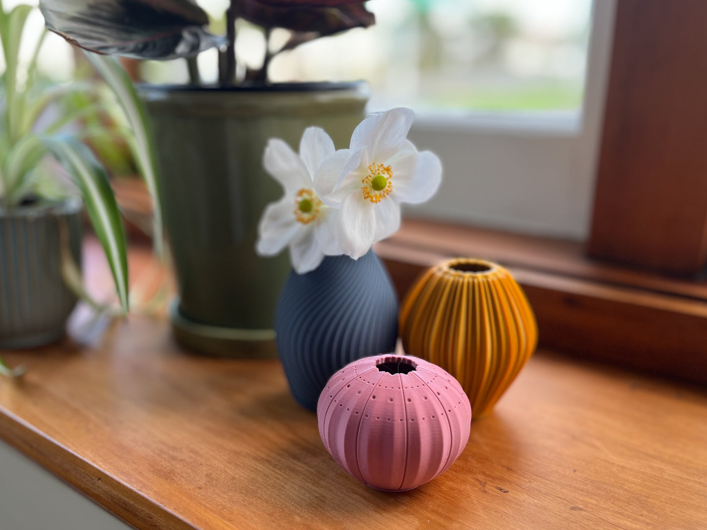 Collection of 3 Unique Bud Vases – Inspired by nature – designed and 3D printed in New Zealand