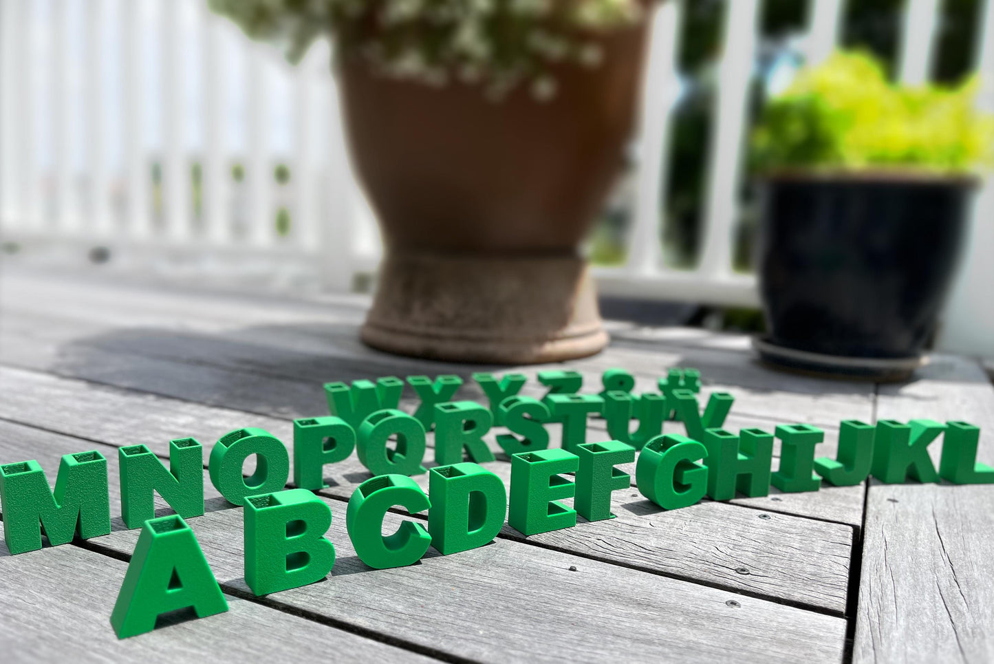 Mini LetterPots desktop storage pots. Use as a vase for a few flowers or a wordy decoration or display.