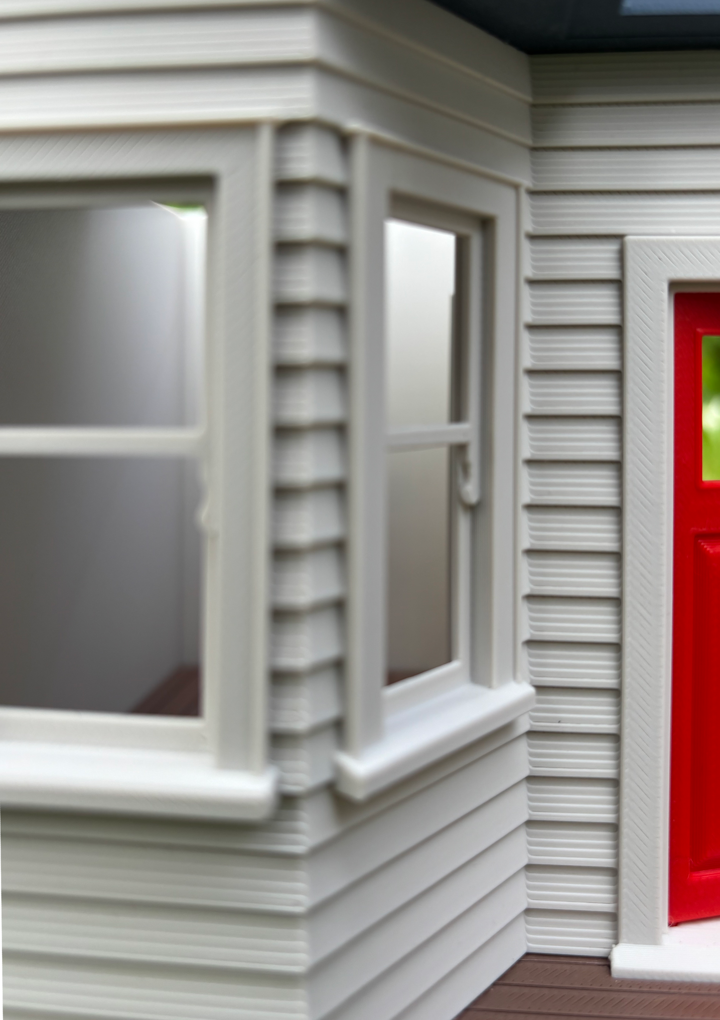 Colonial Villa Style Doll House With Modern Furniture