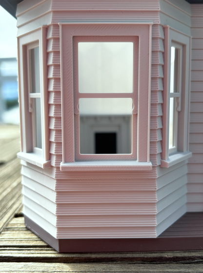 Colonial Villa Style Doll House With Modern Furniture