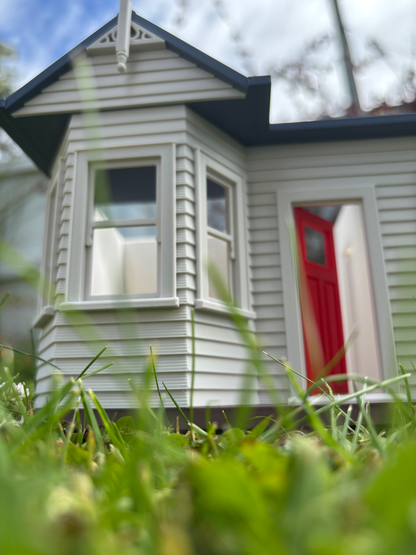 Colonial Villa Style Doll House With Modern Furniture