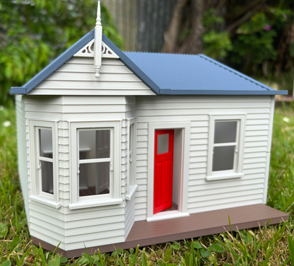 Colonial Villa Style Doll House With Modern Furniture