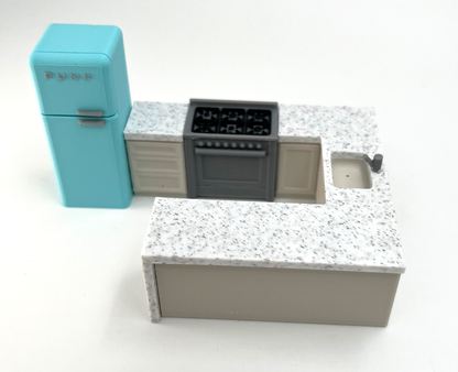 Colonial Villa Style Doll House With Modern Furniture