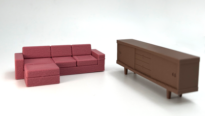 Colonial Villa Style Doll House With Modern Furniture