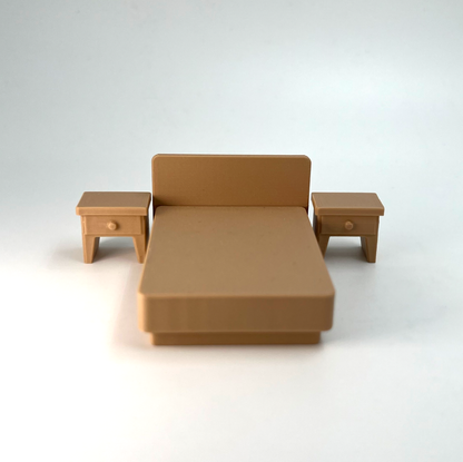 Colonial Villa Style Doll House With Modern Furniture