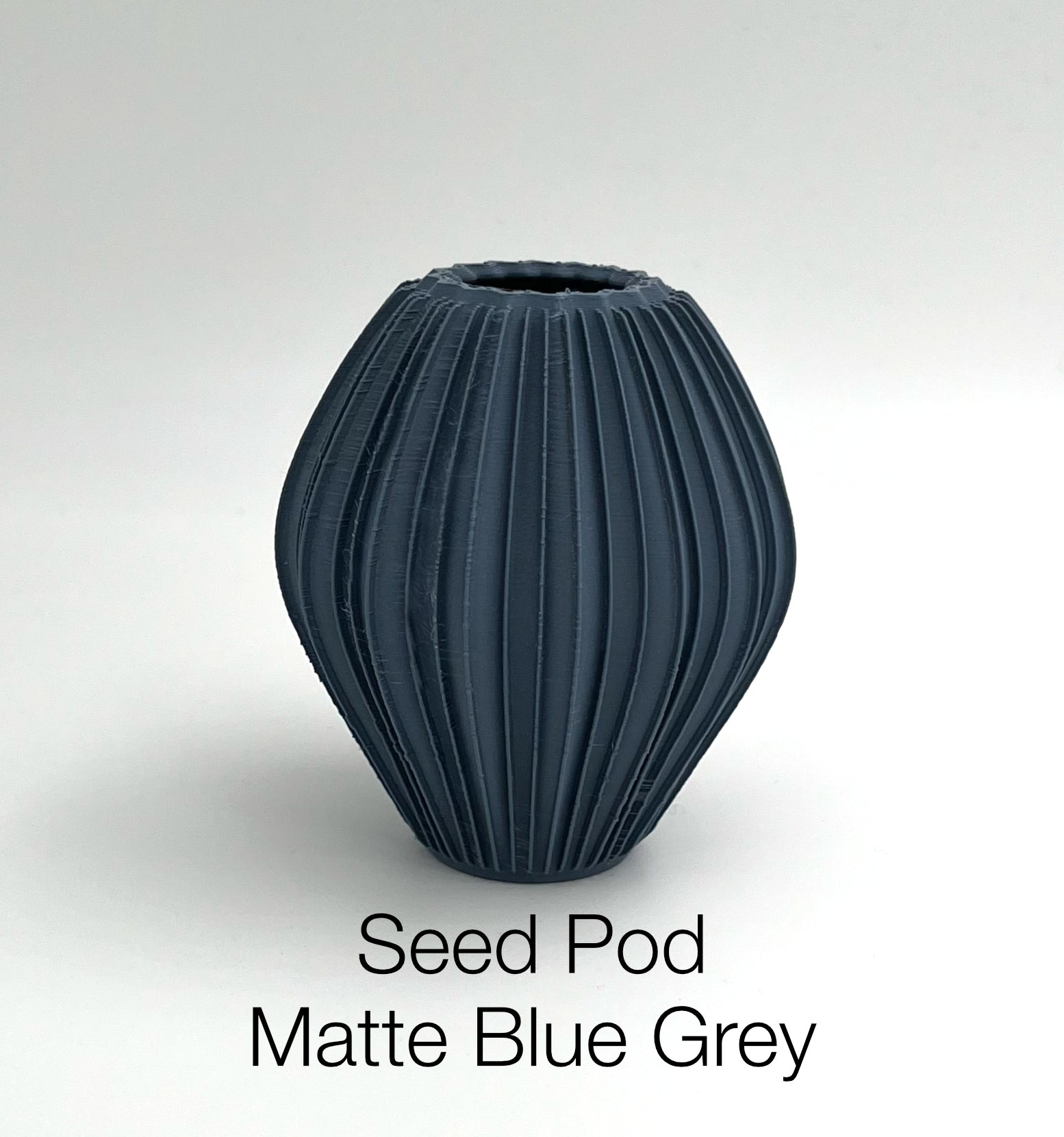 Seed Pod Matte Blue Grey