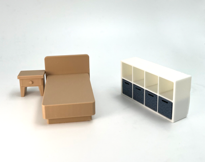 Colonial Villa Style Doll House With Modern Furniture